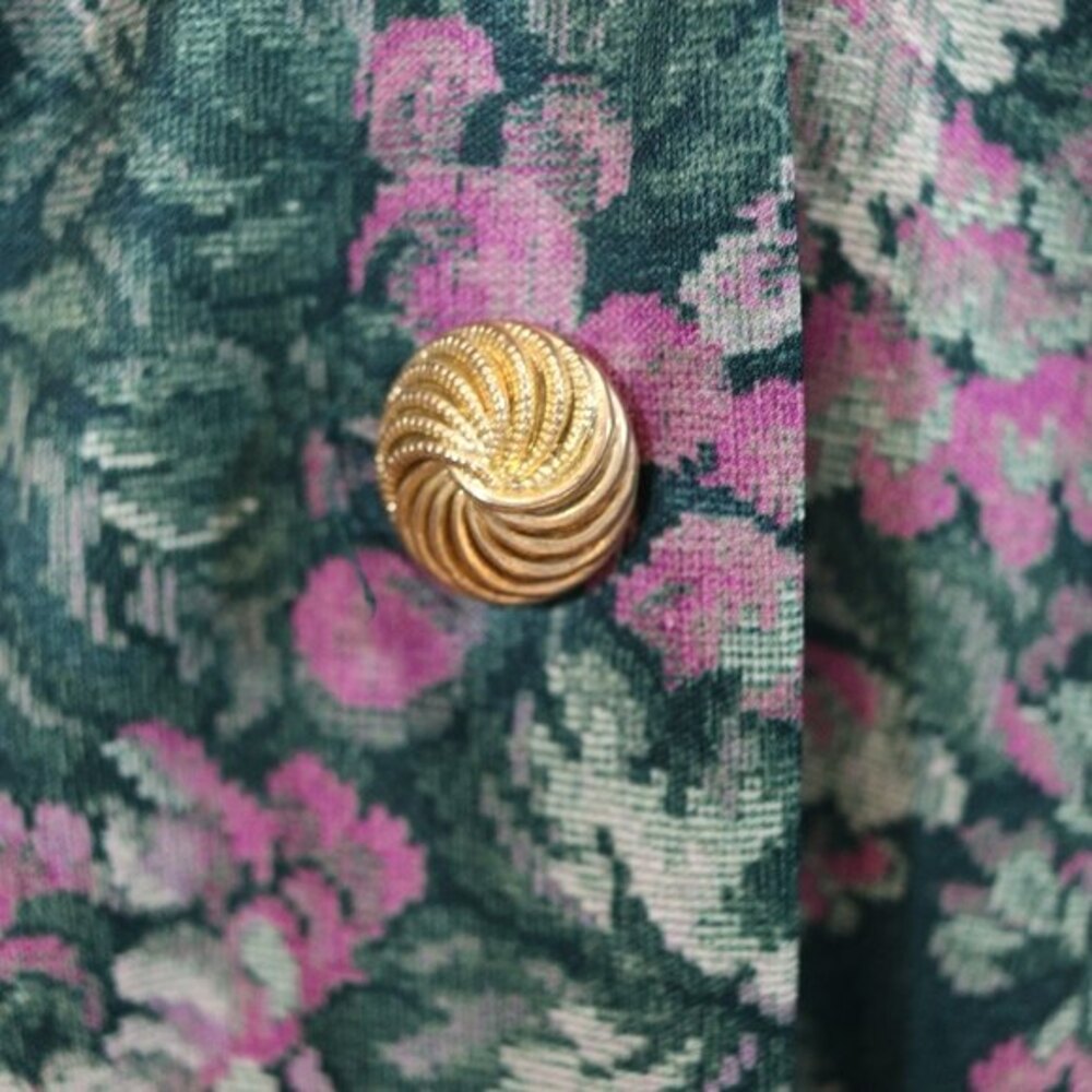 Whirlaway Frocks Vintage USA Layered Look Floral Blazer 18W - Picture 7 of 13